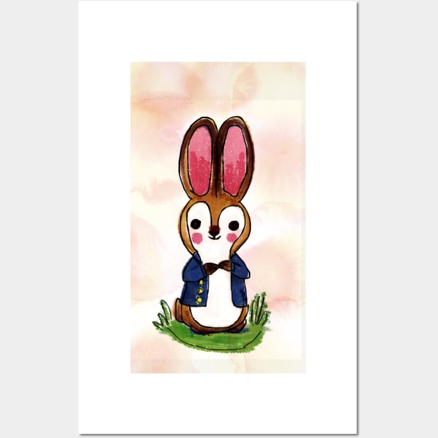 Cute Little Rabbit Wall Art by neetaujla